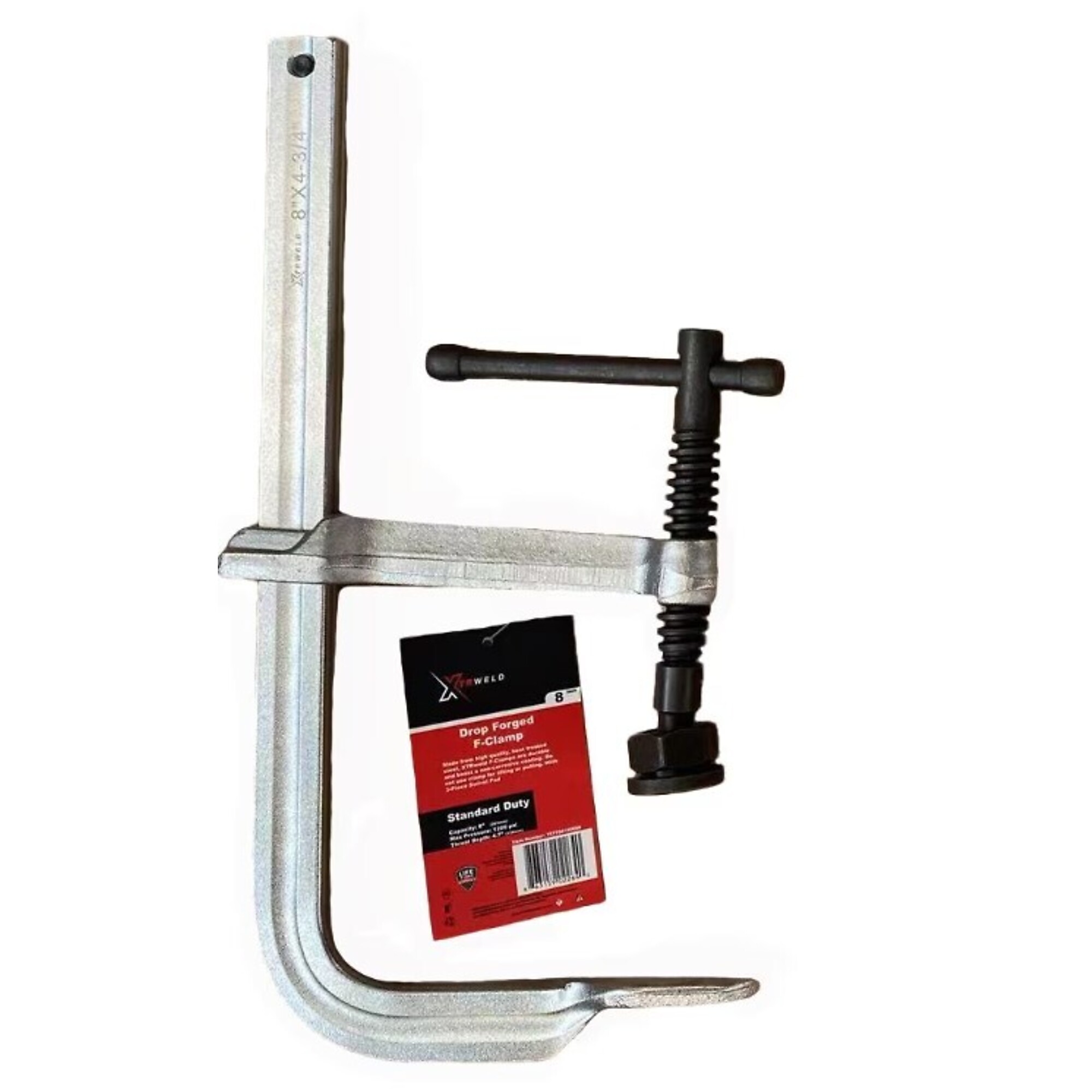 XTRweld, Welding Clamp 12in. Clamp, F, 1200 PSI, 3-P S-Pad, Included (qty.) 1 Tool Length 12 in, Material Steel, Model# XTRTCFF121200SD